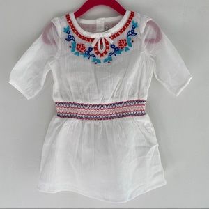 JANIE AND JACK WHITE AND COLORFUL SWIM COVERUP